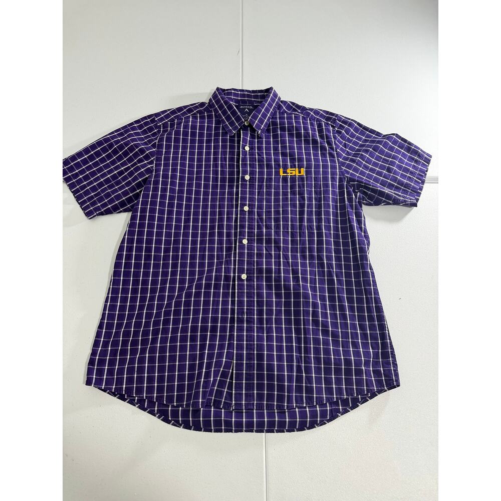 LSU Men’s Button Up Shirt Size XL Purple and Gold